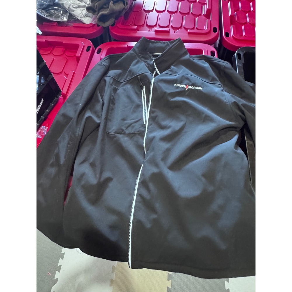 Clique Mens Softshell Jacket XXL Black Kinder Morgan Logo Fleece Lined Full Zip